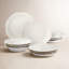 French Perle 12-Piece Plate & Bowl Dinnerware Set
