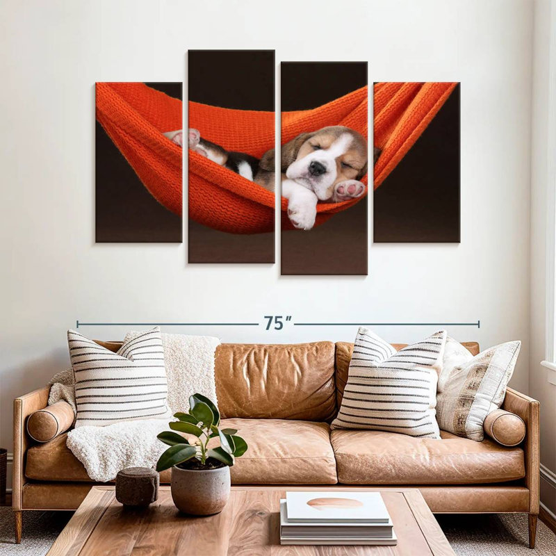 Brampt Beagle In Hammock, 42" H x 68" W