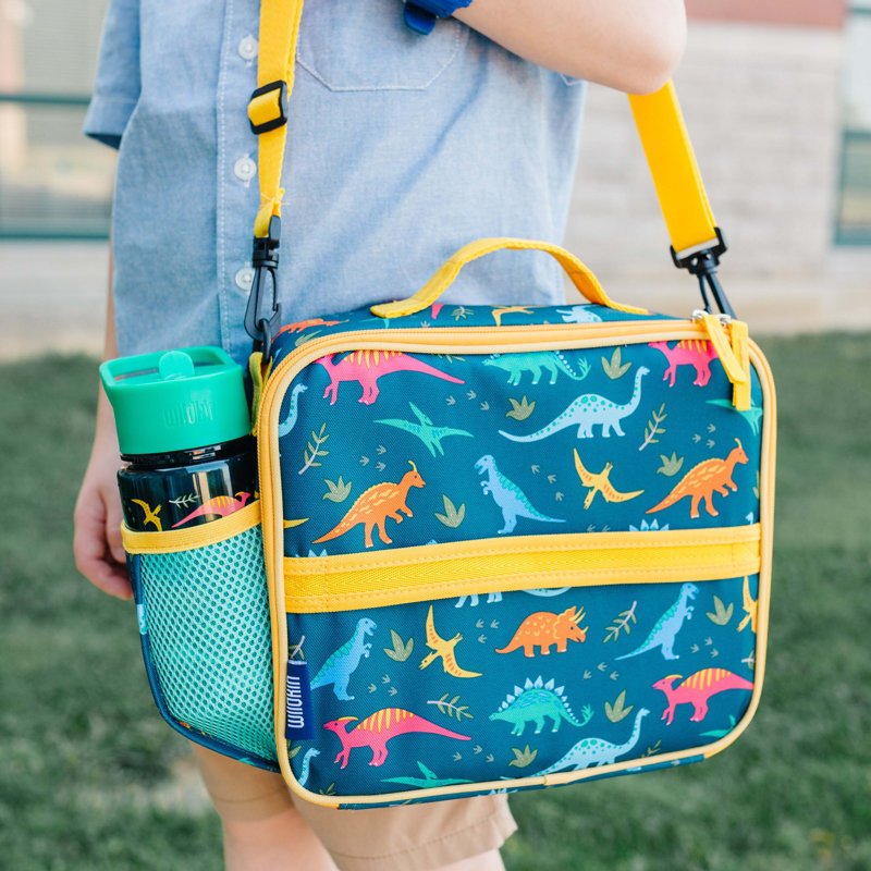 Bouteille d'eau 16 oz Wildkin Kids - Tritan sans BPA, couvercle étanche, durable et facile à nettoyer - Dinosaures du Jura