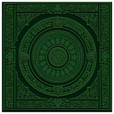 Intricate Green Mandala Wall Tapestry - Mandala Wall Decor
