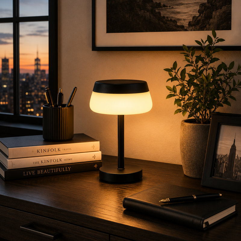 Prohibition-led Table Lamp-black/white By RAM Game Room