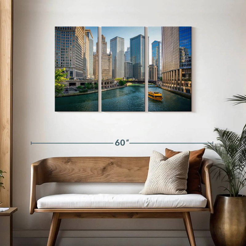 Gratte-ciel Hannes du centre-ville de Chicago, H 28 po x l 45 po