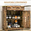 Buffet brun rustique avec comptoir en bois massif pour le rangement. 2 tiroirs, portes, tablette réglable. Convient à la salle à manger et au salon. Comptoir d'unité de rangement l 26,75 po x P 15,75 po. H 33,5 po. Pour la cuisine.