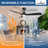 42" Black Modern Ceiling Fan with Light and Remote App-1243717400