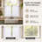 Heavy Textured Faux Linen Tier Curtains Semi Sheer Light Filtering Small Window Kitchen Curtains Short Cafe Curtains Drapes with Dual Rod Pocket White 25x30inch-2116767228-2116767217