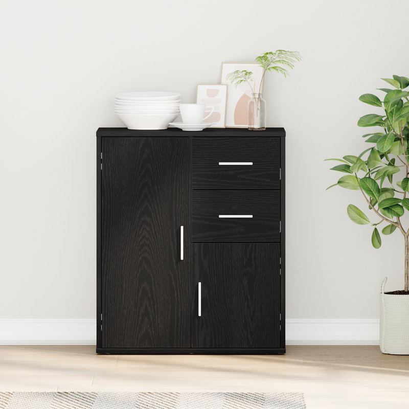 60cm Sideboard, Black Oak