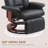 Manual Swivel Recliner Chair, PU Leather Reclining Chair With Footrest For Living Room-599691130