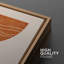 «Mid Century Shape Orange Green Pastel Polygon Abstract», reproduction d'art moderne sur toile encadrée 2 pièces-71660438-71660437