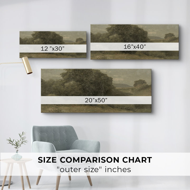 Série paysage - MLII - Toile tendue avec châssis - Prêt à accrocher, H 12 po x l 30 po