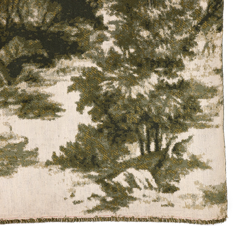 Solid Wood Wall Hanging, Light Oak/Green