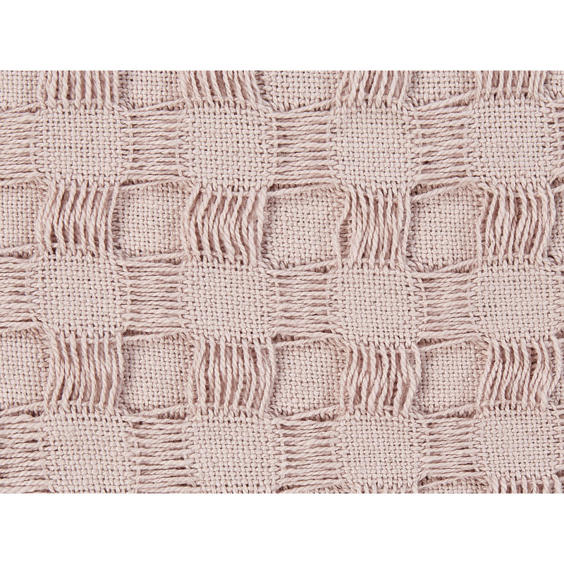 BERE Cotton No Pattern Bedspread, Pink