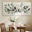 Ensemble de 3 toiles décoratives modernes à motif botanique de branches d'olivier, pour salle à manger, 40 x 90 cm (16 x 36 pouces).-1257270951