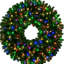 Couronne de Noël lumières incandescentes en PVC-1534471745-1534471746