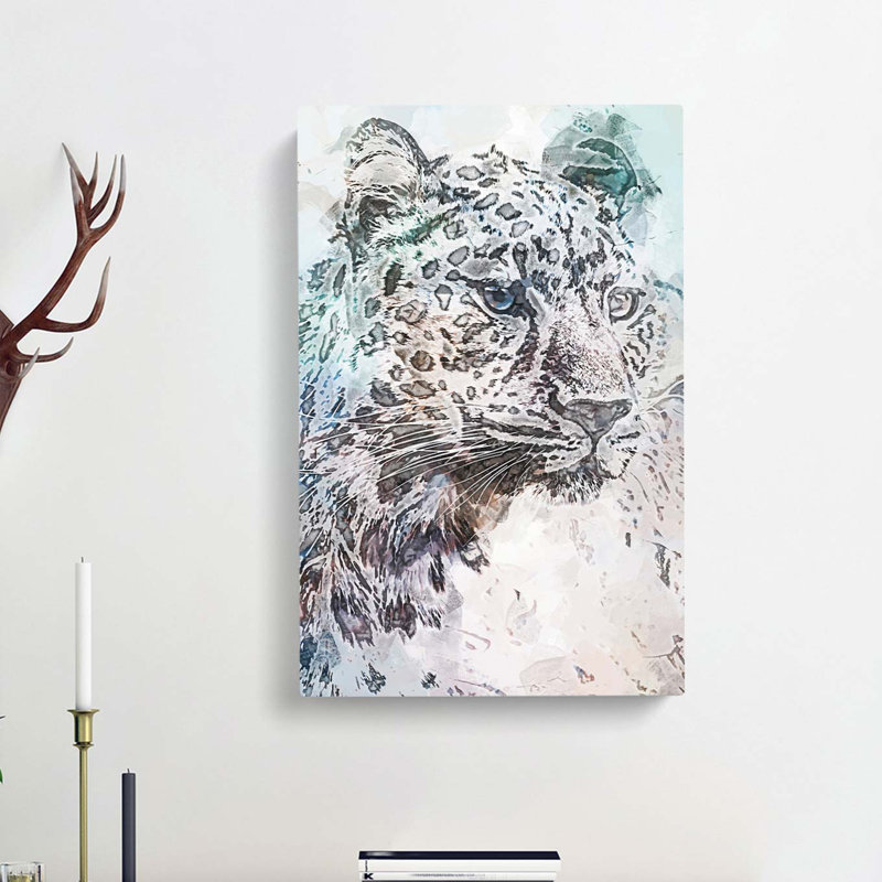 The Portrait of a Cheetah in Abstract - Wrapped Canvas, 60cm H x 40cm W x 3cm D