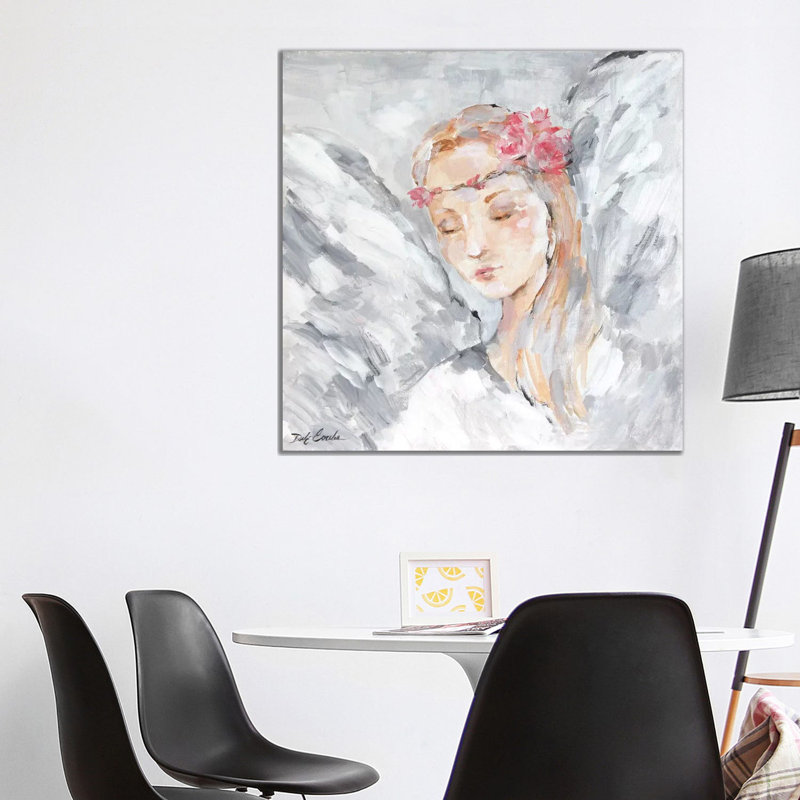 Angel I by Debi Coules - Wrapped Canvas Painting, 93.98cm H x 93.98cm W x1.905cm