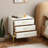Elegant Velvet Upholstered Nightstand With Gold Legs-12514483
