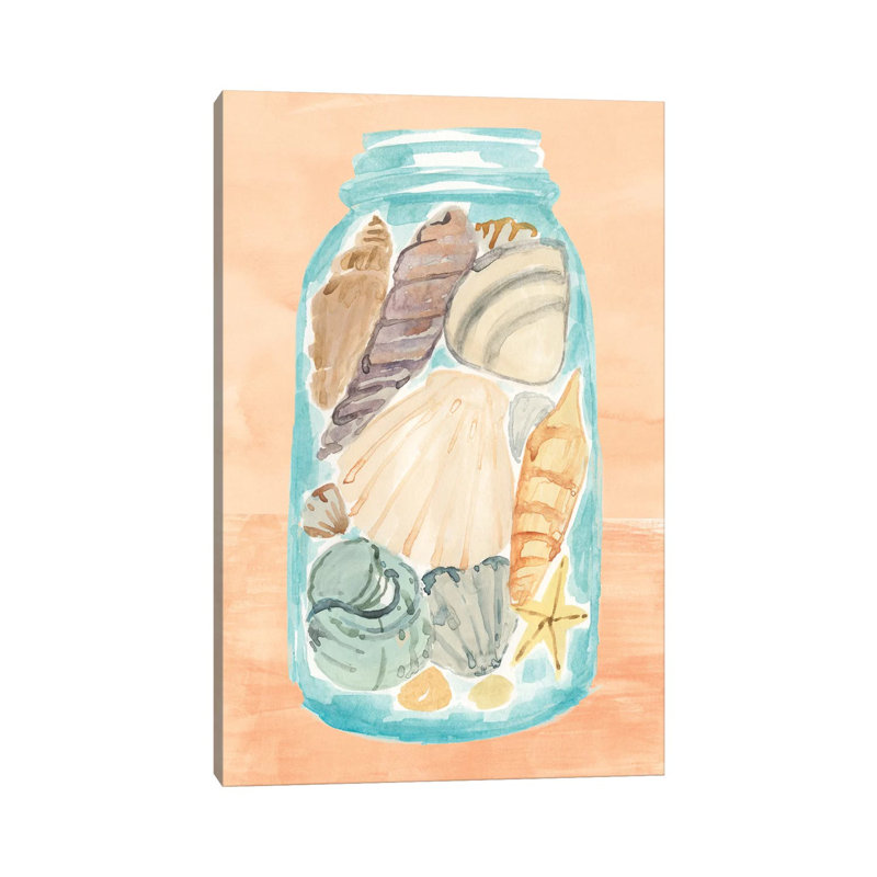 Shell Collecting II by Annie Warren - Wrapped Canvas Gallery-Wrapped Canvas Giclée, 30.48 cm H x 45.72 cm W