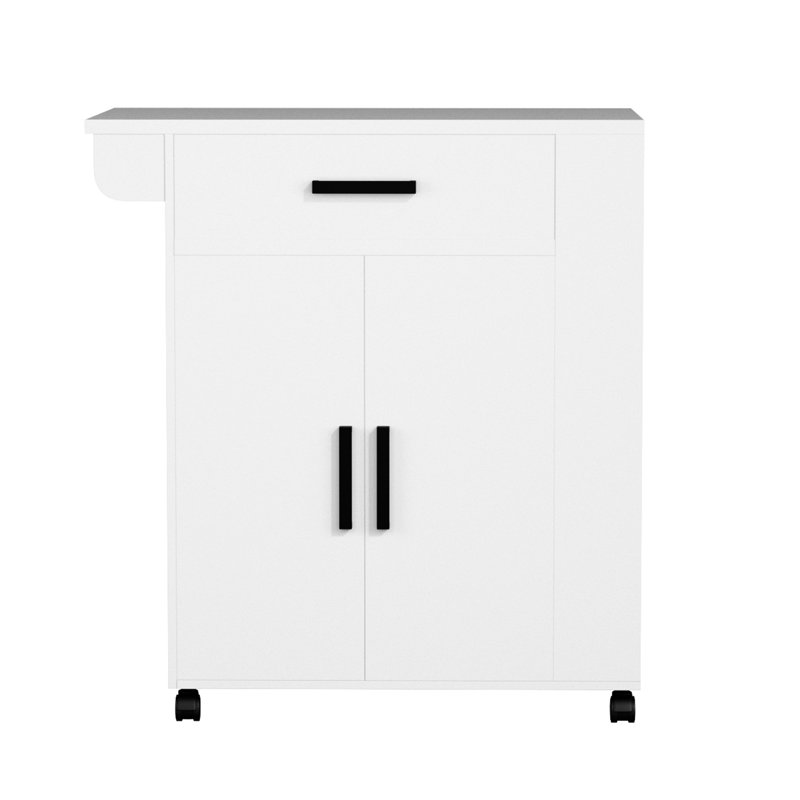 Chariot de garage à roulettes avec armoire de rangement Latitude Run® Shelby, Blanc