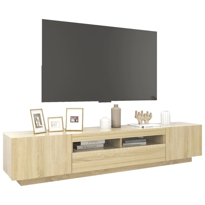 Lafreniere Unfinished TV Stand for TVs up to 88", Sonoma Oak