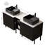 Meuble-lavabo double autoportant 60 po avec lavabo 60 po, 2 armoires de rangement rayées 24 po + tablette ouverte amovible 12 po, 2 vasques rectangulaires avec comptoir blanc Carrara-1748548859