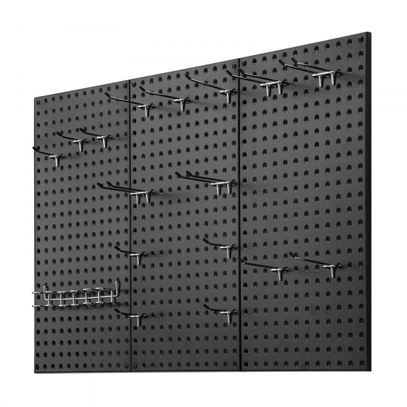 Metal Pegboard Panels 24" x 12" Wall Organizer for Garage Tool Storage