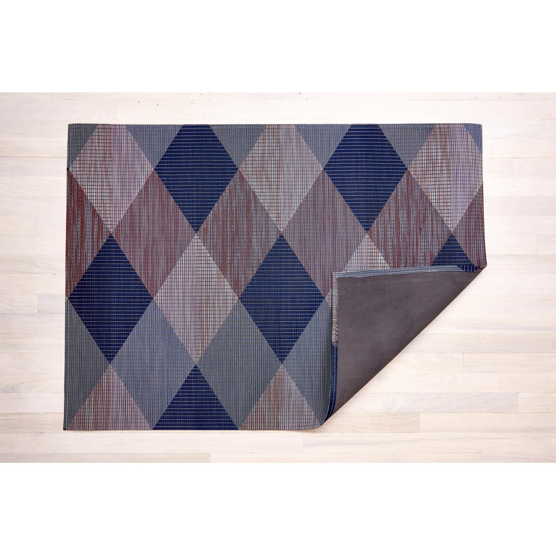 Signal Geometric Vinyl Indoor / Outdoor Area Rug, Rectangle 59 x 92cm