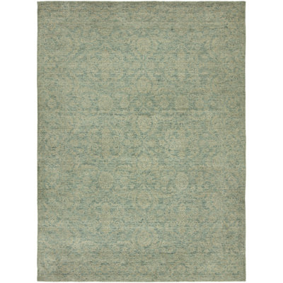 Nella Floral Area Rug in Green