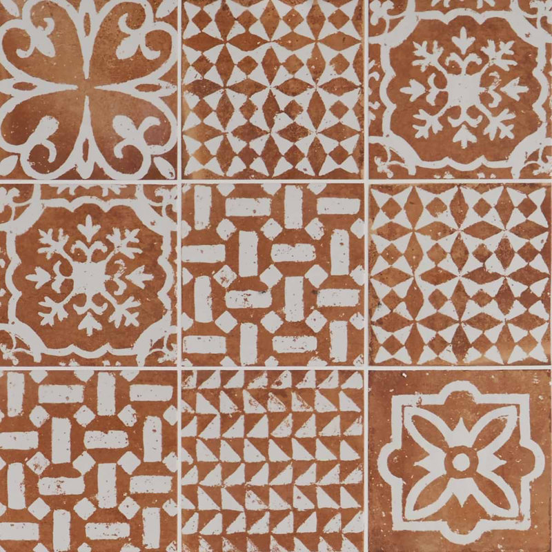 Angela Harris Mediterra 8x8 Matte Terracotta Porcelain Tile
