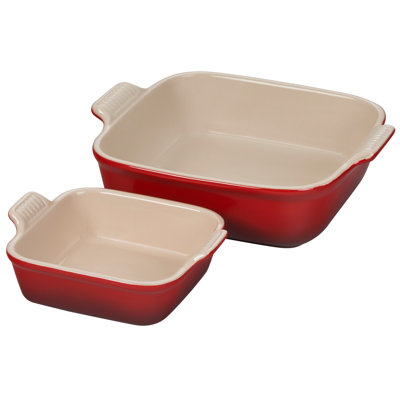 Le Creuset Heritage Stoneware Set of 2 Square Dishes