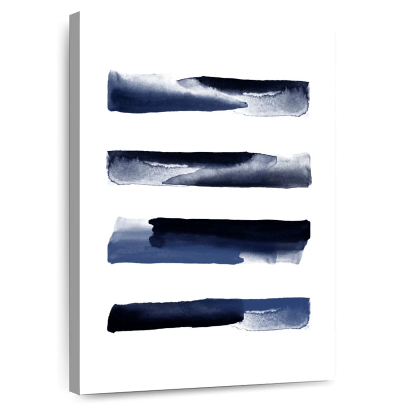 Coups d'aquarelle bleu marine Avery, H 24 po x l 16 po