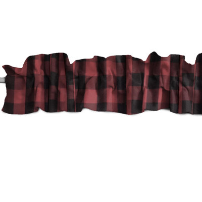 Checkered Tailored Window Valance
