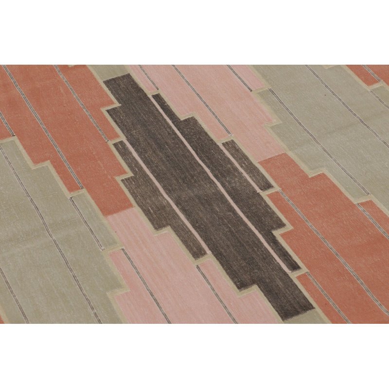 Rug & Kilim’S Contemporary Dhurrie Rug In Colorful Geometric Pattern