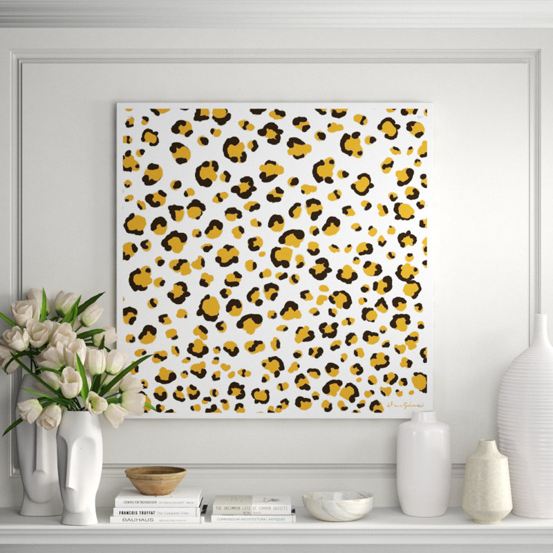 Bright Cheetah In Green Giclee Print by Dana Gibson, Orange