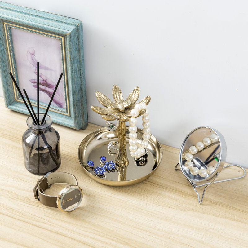 Brass Tone Ring Bracelet Jewellery Trinket Dish