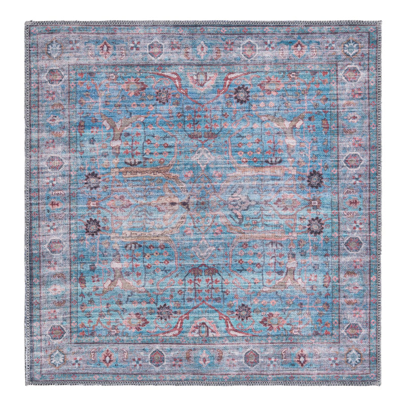 Haight Floral Indoor Rug, Square 3'3" x 3'3"