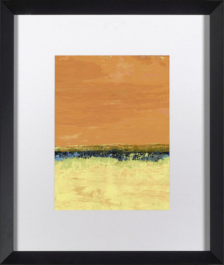 Colorfields V - Peinture encadrée sur papier