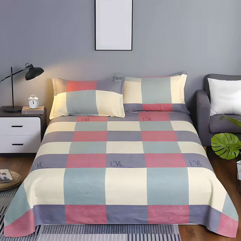 Pillow Cover Bedding Sets -All Season Bedding Sheet Comforters Sets With Pillow Cases 3 Pcs Bed Set Down Sheet Set Shrinkage And Fade Resistants Easy