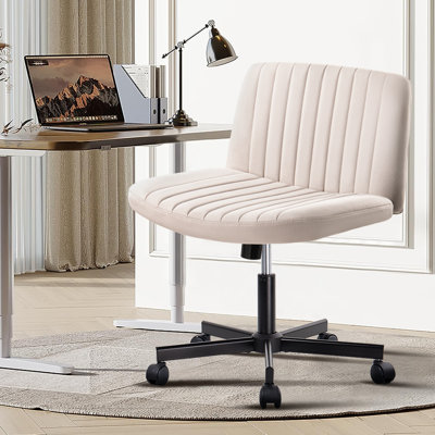 Chaise de travail pivotante en tissu Caelie