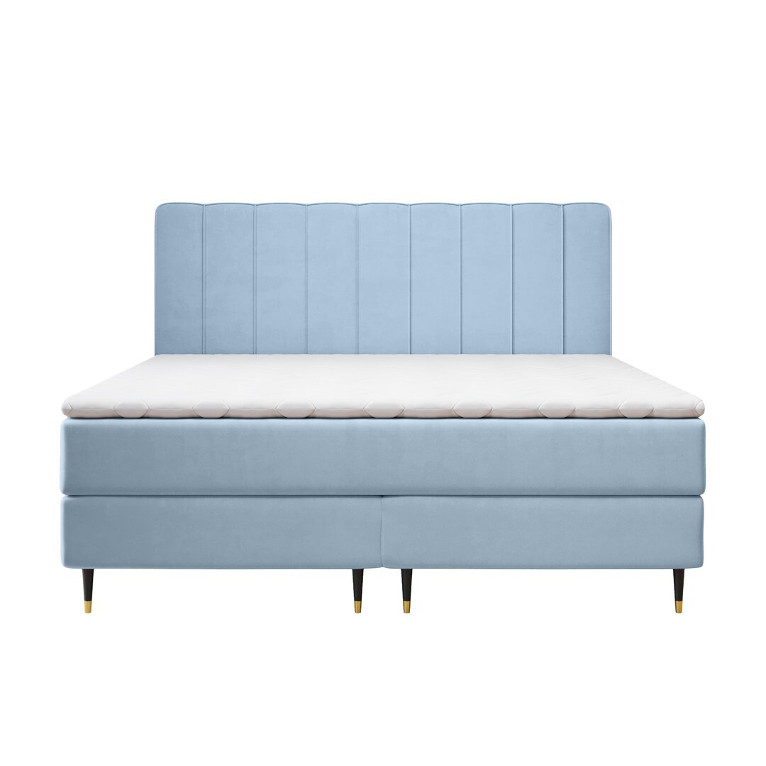 Boxspringbett Hollaway mit Topper und Bettkasten