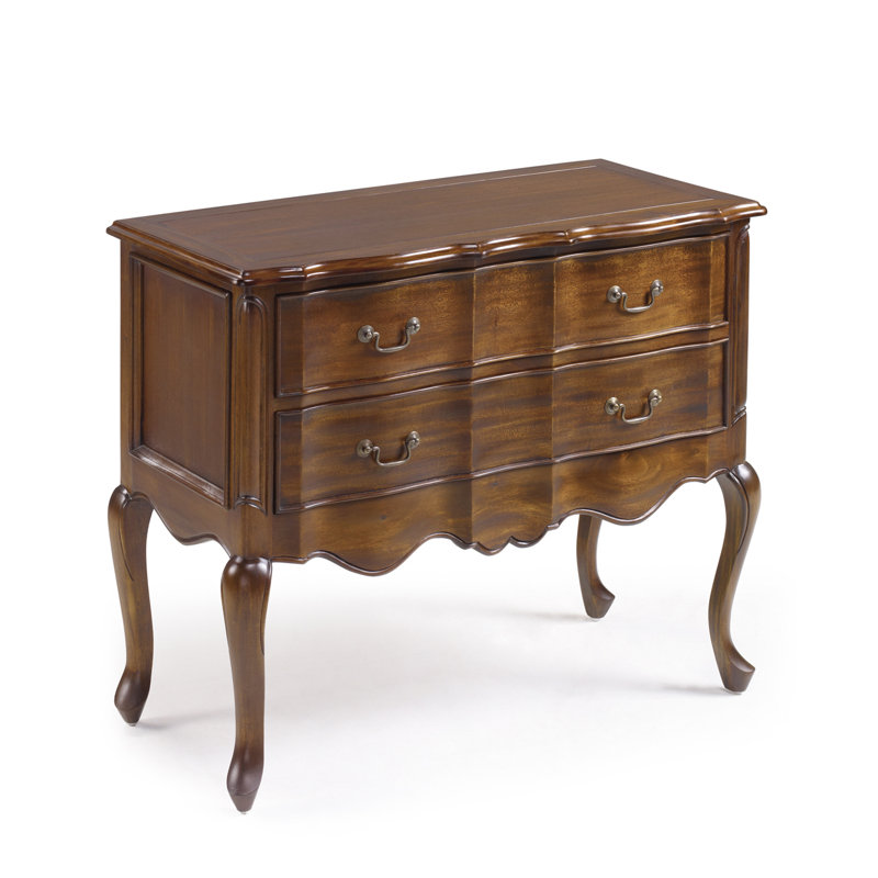 Angela Solid Wood 90cm W 2 - Drawer Chest of Drawers