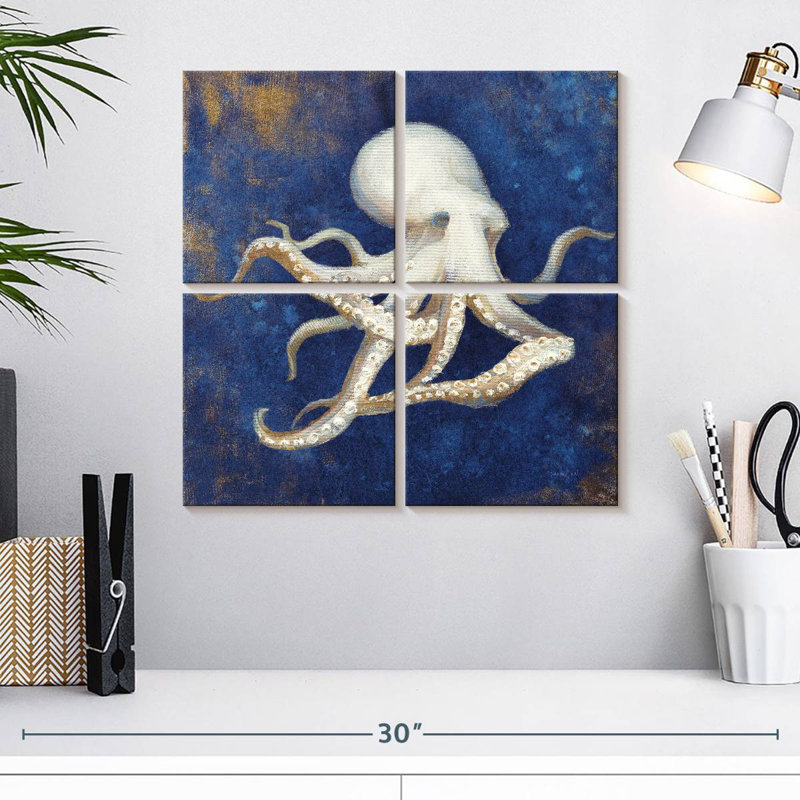 Brampt Treasures From The Sea Indigo II, H 18 po x l 18 po