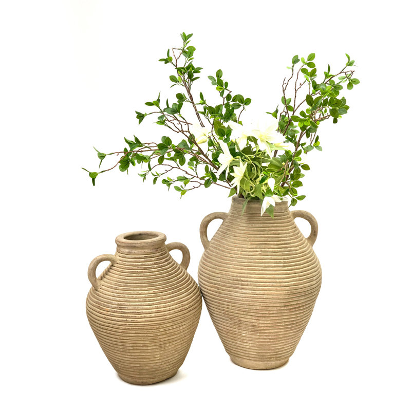 Urnes et pots en grès Armenuhi, Naturel, H 17,3 po x l 13,7 po x P 13,7 po