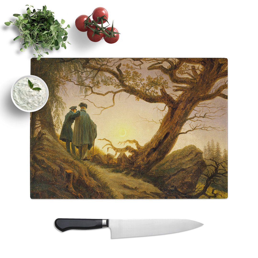 Contemplating the Moon by Caspar David Friedrich Chopping Board