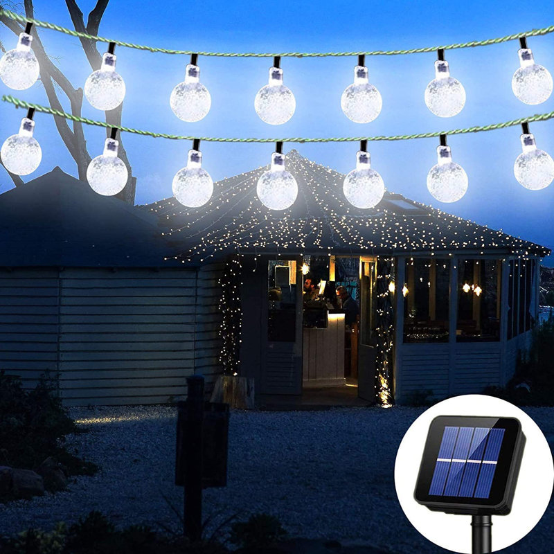 Indoors and Outdoors Solar Bubble Light 50 Lights - Color Light, Cool White
