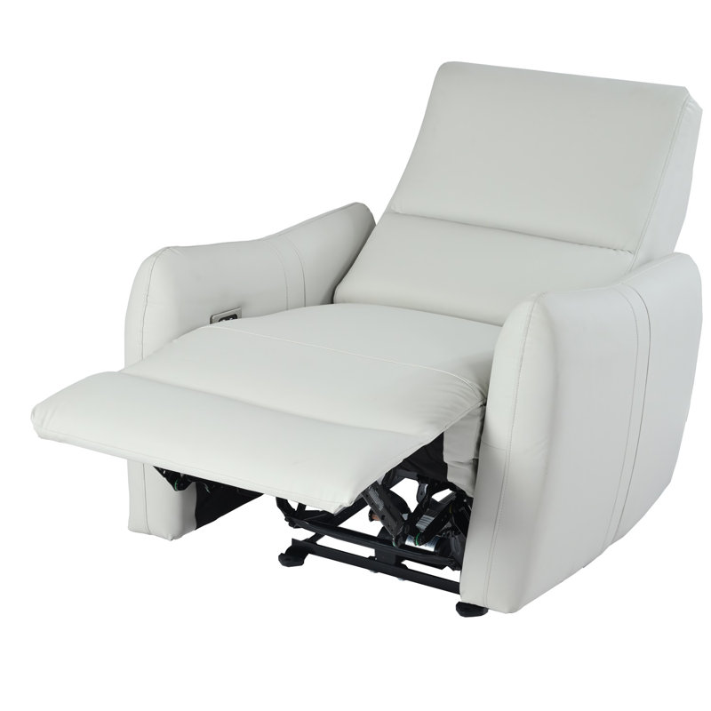 Fauteuil de massage inclinable électrique en cuir PU, Beige