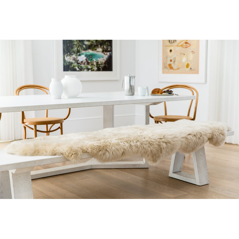 Fibre by Auskin Long Wool Sheepskin Rug Double Bisque