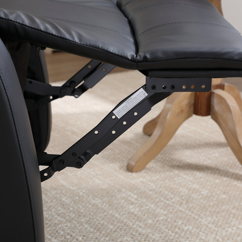 Fauteuil inclinable manuel pivotant Leedward, Noir, noir, noir, noir