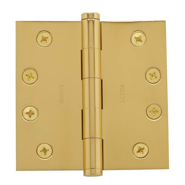 4" H x 4" W Butt Bearing Single Door Hinge, Lifetime Brass