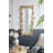 Full Length Floor Mirror with Golden Leaf Accents, Ideal for Enhancing Ambiance in Living Room and Bedroom