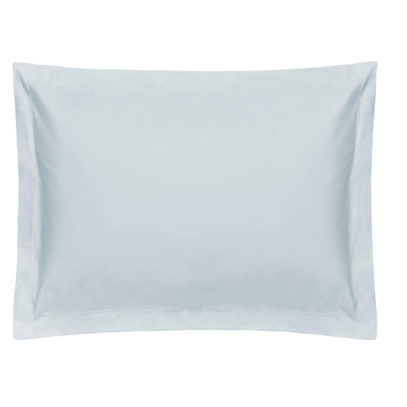 Plain Dye 400 TC Egyptian-Quality Cotton Oxford Pillowcase, Duck Egg Blue, 76cm H x 51cm W